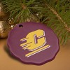 Central Michigan University Logo Porcelain Scalloped Holiday Christmas Tree Ornament - 4 of 4