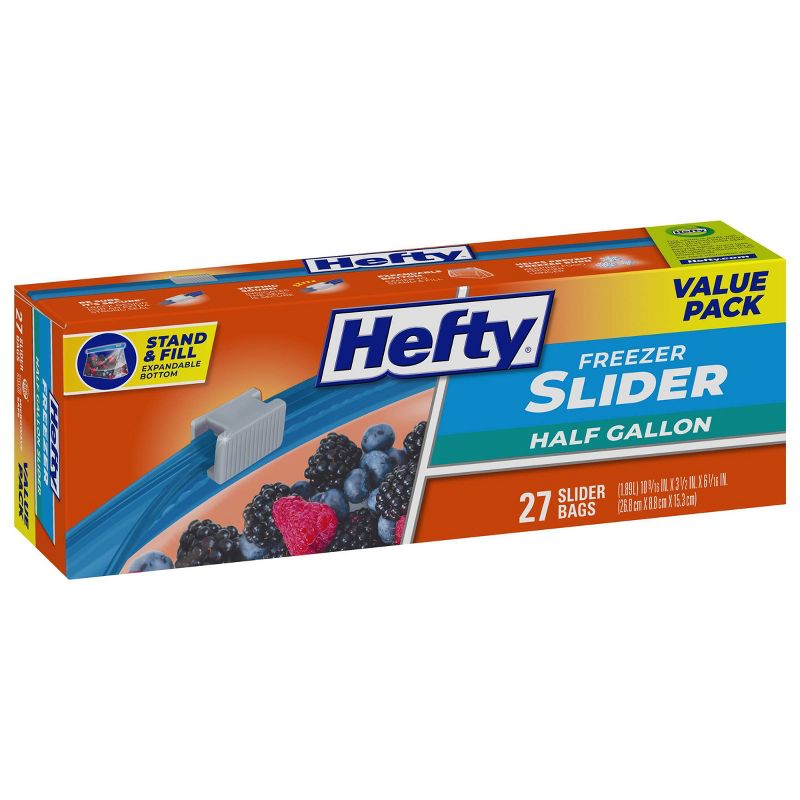 Hefty Half Gallon Freezer Slider Bags - 27ct, 2 of 8