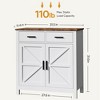 ChicFurnit Utility Storage Cabinets Multi Use Storage Cabinet Floor Cabinet Accent Cabinet for Home Spaces, White, 37.8"*16.7"*7.28" - 4 of 4