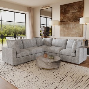 Cloud Couch Modular Sectional Sofa,100.5" V Shaped Couch, Convertible Wide Seater, 5 Seater For Living Room Set,Covers Washable&Replaceable - 1 of 4