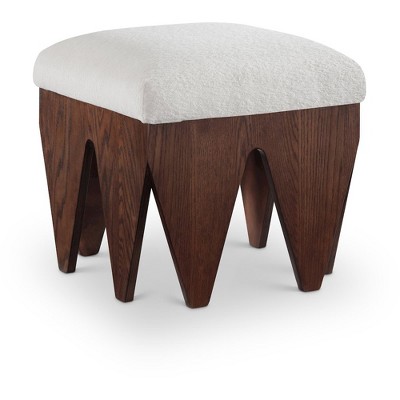 cream velour fur fabric/brown