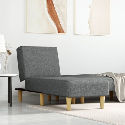 vidaXL Chaise Longue Dark Gray Fabric