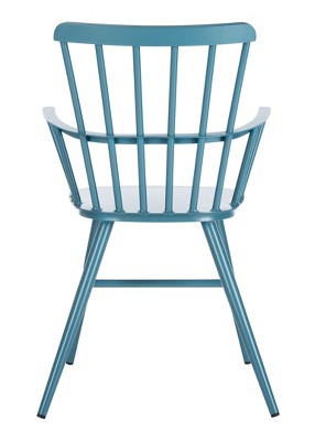Clifton Matte Navy Blue Transitional Aluminum Arm Chair