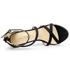 Allegra K Women's Back Zipper Platform Stiletto Heels Ankle Strap Sandals - 4 of 4