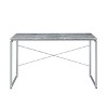 Vynxaria Faux Concrete Desk with Silver Trim Textured Industrial Finish Writing Table for Home Office Creative Studios Loft Decor - 2 of 3