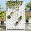 Wooakway 72"H 47"W Outdoor Metal Garden Trellis Privacy Screen Lattice Panel Indoor Room Divider - 3 of 4