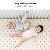 LISM 2 PCS Cotton Crib Sheets Baby Sheets for Standard Crib Mattress, 52"x 28" - 2 of 4