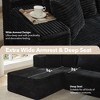 Modular Sectional Sofa Cloud Sectional Couch, 106" Comfy Fluffy L Shaped Black Couches,Oversized Sofa Sleeper with Deep Seat, No Assembly Required - 4 of 4