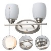 C Cattleya Contemporary Vanity Light with White Opal Glass for Bathroom(2 Colors/4 Sizes） - 3 of 4