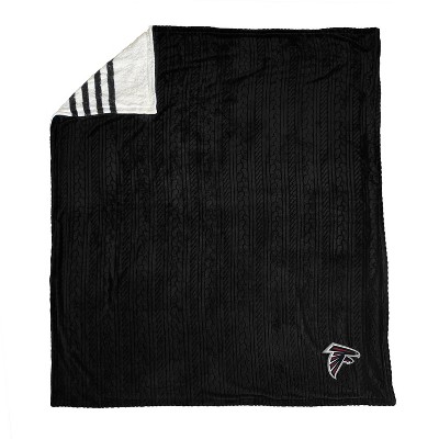 NFL Atlanta Falcons Embossed Logo Sherpa Stripe Blanket