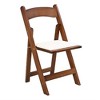 Upholstered Folding Chair Set of 4, Folding Dining Chair with Padded Seat, Portable Wood Accent Chairs for Dining Room Restaurant Office Events - 4 of 4