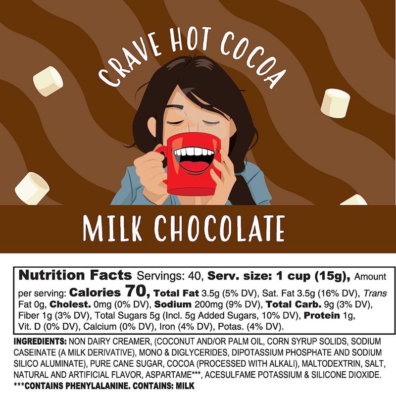 Crave Beverages Hot Chocolate Pods for K-Cup Brewers, Milk Chocolate, 40 Count, 2 of 5