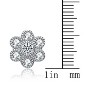 Guili Floral Radiance Rhodium Plated Sterling Silver Earrings with Cubic Zirconia arranged in flower shape for a soft sparkling statement - 4 of 4
