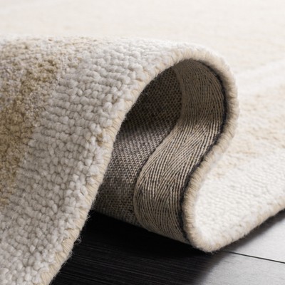 Ivory Hand-Tufted Wool and Viscose 6' x 9' Area Rug