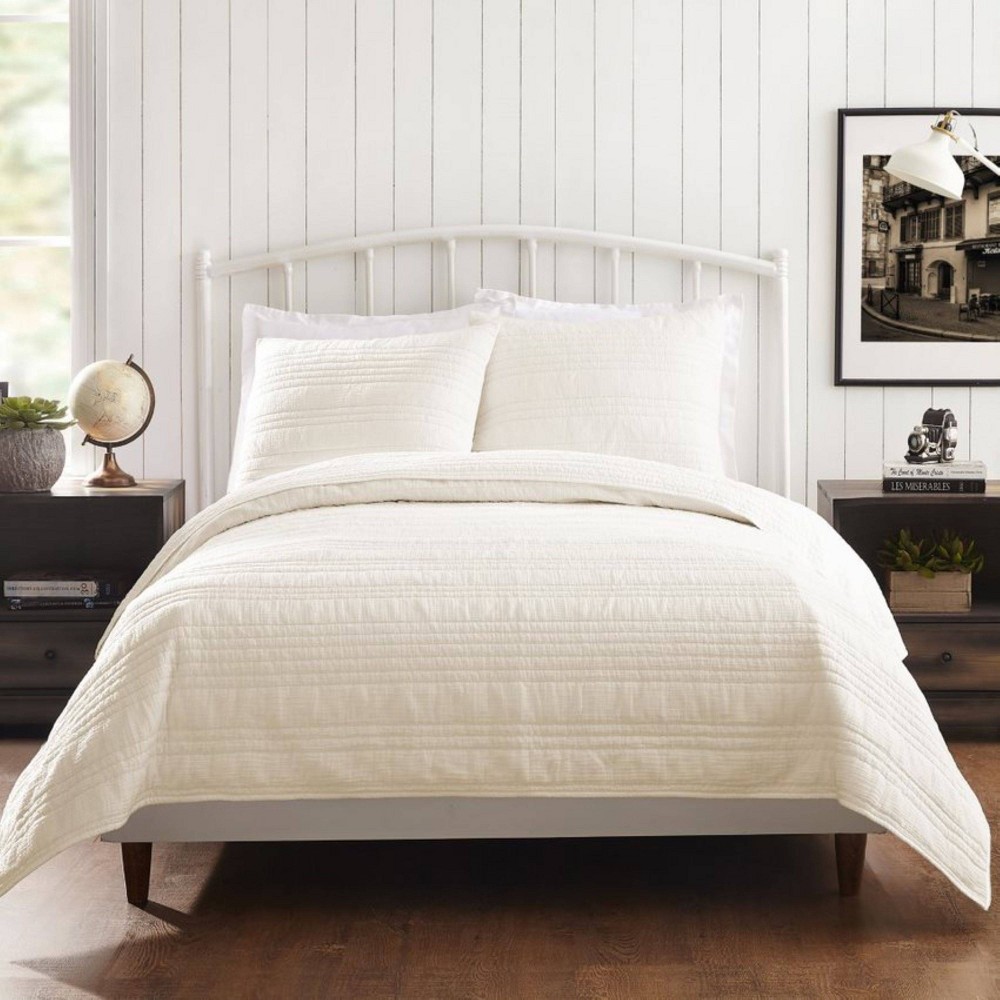 Photos - Duvet King Atmosphere Gauze Quilt Cream - 1977 Dry Goods