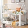 NicBex Twin Over Twin House Bunk Bed with Built-in Ladder for Kids,Girls,Boys - 2 of 4