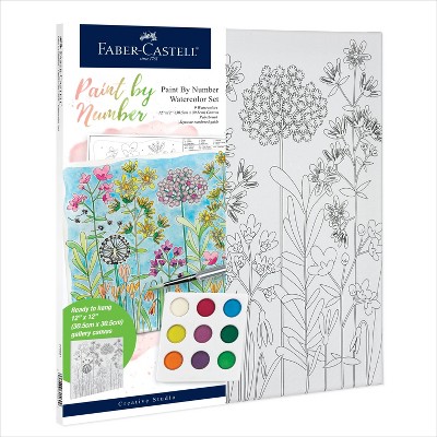 4pk Paint By Number Canvas Boards Floral - Mondo Llama™ : Target