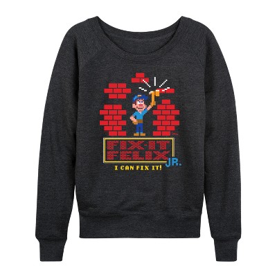 Women's Disney I Can Fix It Felix Lightweight French Terry Slouchy ...