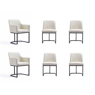 Set of 6 Serena Modern Leatherette Upholstered Dining Chair Set - Manhattan Comfort