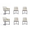 Set of 6 Serena Modern Leatherette Upholstered Dining Chair Set - Manhattan Comfort - 2 of 4