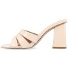 Journee Collection Womens Ellington Inset Covered Block Heel Slip On Sandals - 2 of 4