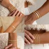 Dainty Layered Cuban Link Bracelets, Cute Stackable Gold Chain Set for Women Trendy Jewelry Gift - 3 of 4