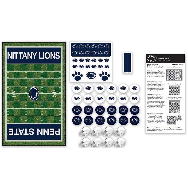 MasterPieces Officially licensed NCAA Penn State Nittany Lions Checkers Board Game for Families and Kids ages 6 and Up, 3 of 6