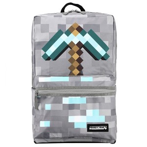 Minecraft Axe Print Gray Backpack - 1 of 4