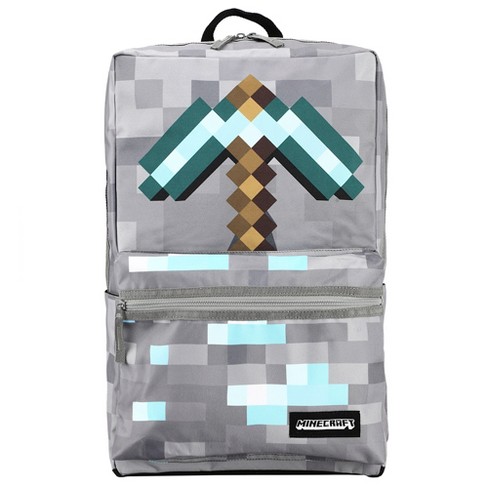 Minecraft Axe Print Gray Backpack - image 1 of 4