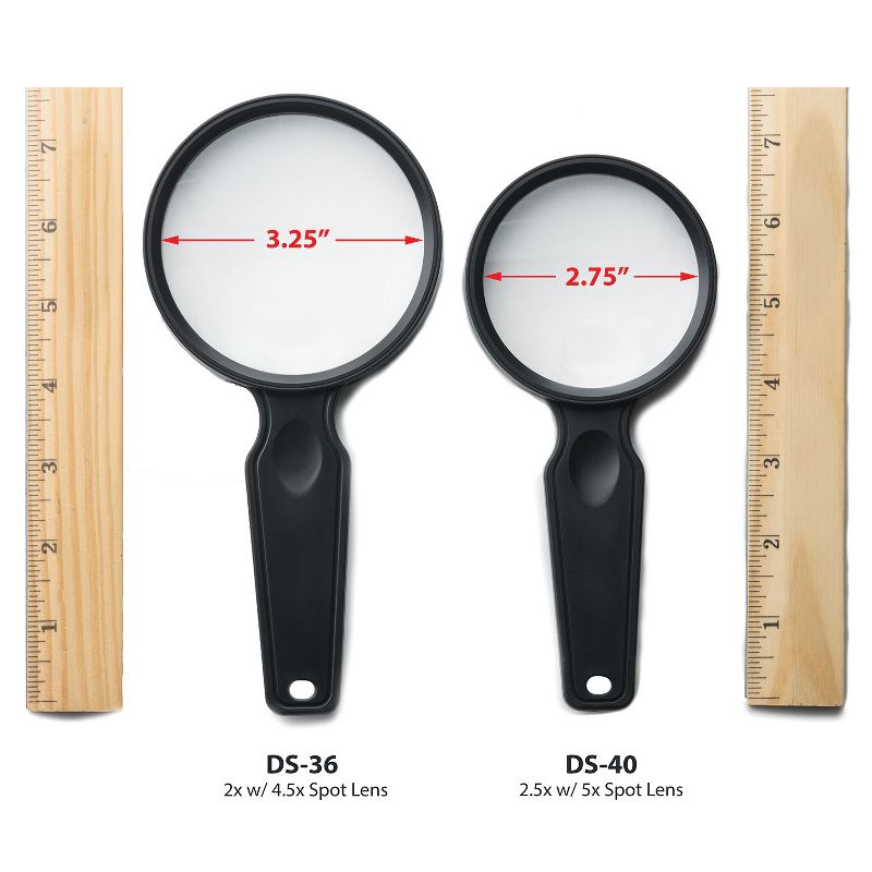 CARSON® MagniView™ 2x Handheld Magnifier with 4.5x Spot and 3.5-Inch Acrylic Lens, 5 of 10