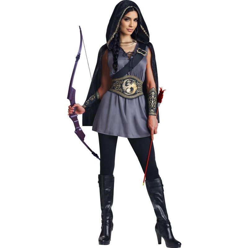 Hooded Huntress Adult Costume, 1 of 2