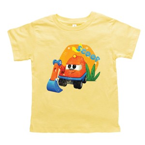 Leo the Truck Scoop Name Distressed - Toddler Short Sleeve Graphic T-Shirt - 1 of 3