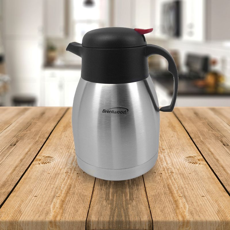 Brentwood 1.2L Vacuum Stainless Steel Coffee Pot, 5 of 6