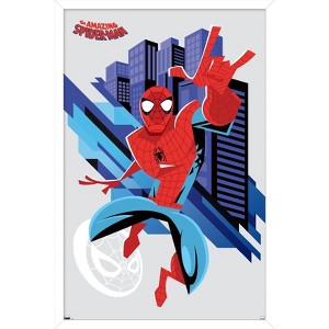 Trends International Marvel Spider-Man: Geometic Hero - Web-Slinger Framed Wall Poster Prints - 1 of 4
