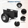 Slab Dolly with 10" Rubber Inflatable Tires,Panel Dolly 600 Lbs Capacity,Adjustable Drywall Mover for Drywall Sheets Door Transport All Terrain - 4 of 4