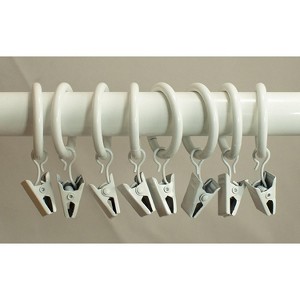 Metal Curtain Drapery Clip Rings 1 Inch Diameter, Fits up to 3-4 inch Rod, Set of 40 - 1 of 1