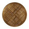 NAYSAYE Patio End Table Acacia Wood Circular Dining Table with Slat Design for Outdoor Use, Beige, 47.25"*47.25"*30" - 4 of 4