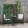 Resenkos 4 Pieces Outdoor Patio Dining Furniture Set, Two Folding Chairs, A Dining Table, An Umbrella, Wave Textured Tempered Glass Dinner Table, - 3 of 4