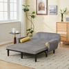 ORRD Ivory corduroy love seat soaf livingroom day bed recliner with storage pocket USB charger - 4 of 4