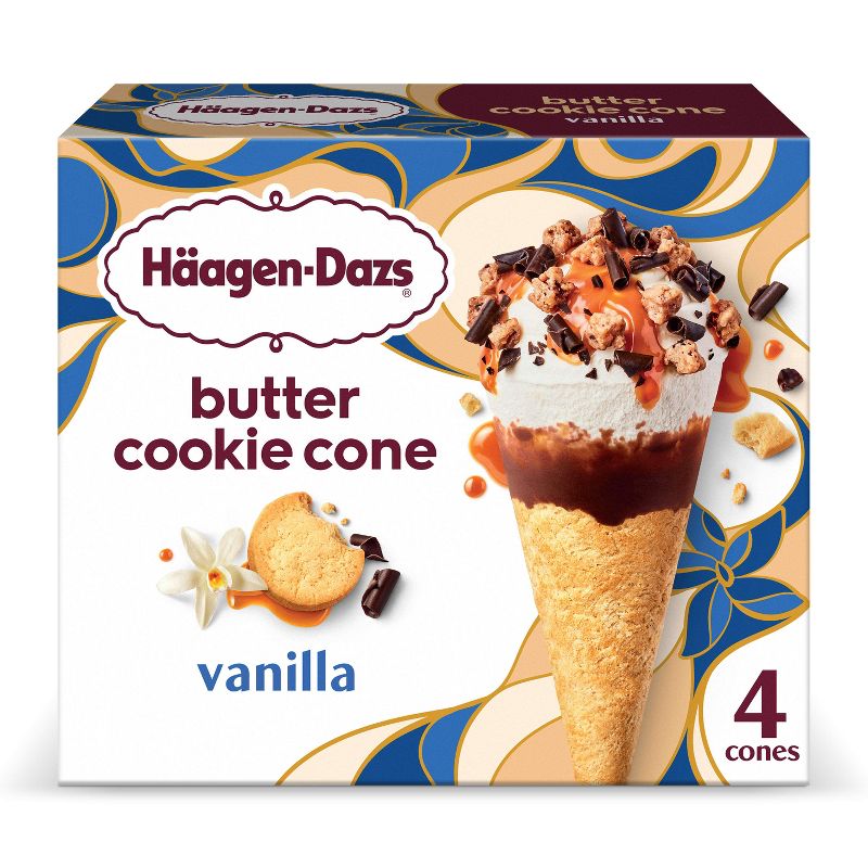Haagen-Dazs Frozen Vanilla Cookie Cone - 4ct/14.8oz, 1 of 10