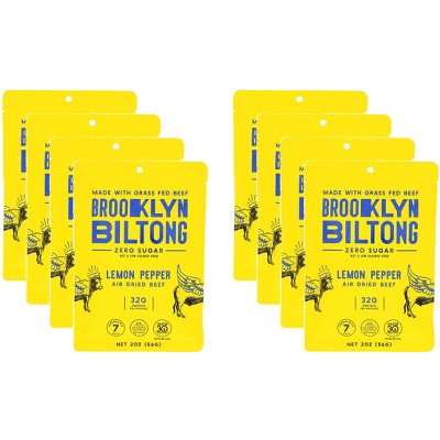 Brooklyn Biltong Jerky Lemon Pepper - Case of 8 - 2oz