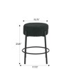 Resenkos Counter Bar Stools, Counter Stool,24" Tall, Round Bar Stools, Set of 2 - Contemporary Upholstered Dining Stools for Kitchens,Black - 4 of 4