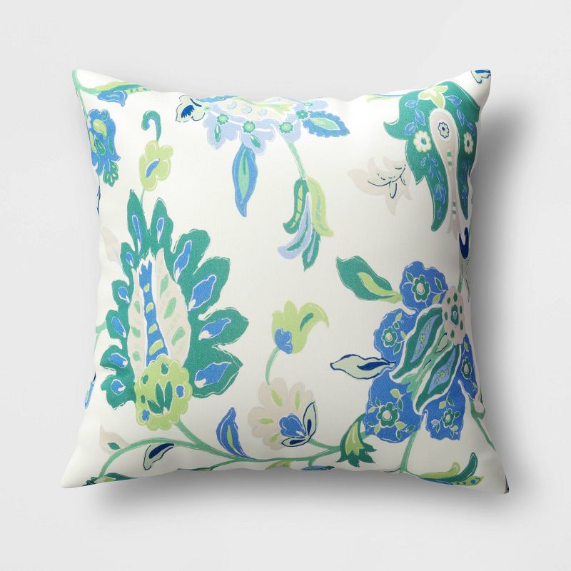 Decorative Throw Pillow Jacobean Floral - Threshold&#8482;, 1 of 4