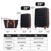 Maggift Luggages, Expandable Universal Wheel 3-Piece Suitcase Set with Lightweight Design, Lock, and Luggage Accessories, Black, 17.9"*11.6"*28.5" - 3 of 4
