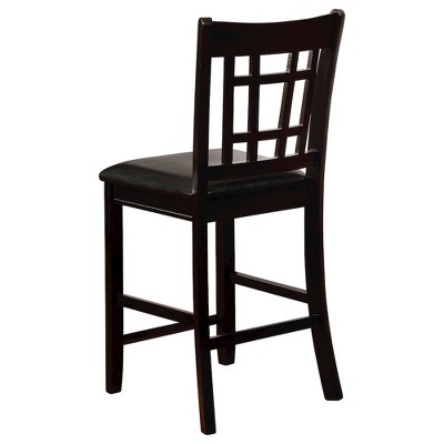 Coaster,Lavon Wood Counter Chair Black and Espresso (Set of 2)