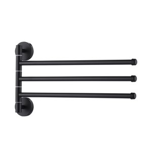 WOWOW 13.2 in. SUS 304 Stainless Steel Wall Mounted 3-Swivel Arms Towel Bar with Concealed Hardware - 1 of 4