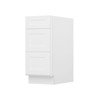HOMLUX Easy-DIY 24 in D x 34.5 in H in Shaker White Ready to Assemble Drawer Base Kitchen Cabinet With 3-Drawers - 2 of 4