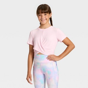Girls' Ribbed T-Shirt - All In Motion™ - 1 of 3