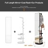 Full Length Mirror with Coat Rack,Solid Wood Floor Mirror for Bedroom,Living Room,Wasy to Dress and Tidy Up Full Length Mirror - 2 of 4