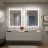 Apmir Super Bright Front & Back LED Lighted Anti-Fog Tempered Glass Bathroom/Vanity Mirror with ETL & 3-Year Warranty - 3 of 4